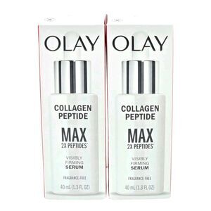 2X Olay Collagen Peptide Visibly Firming Serum 1.3 Fl Oz. Fragrance Free New